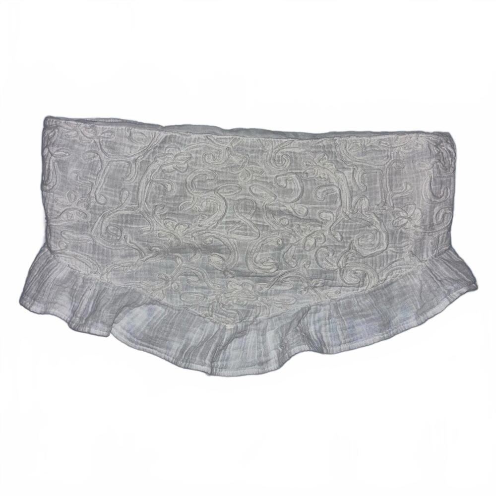 American eagle white swirl patterned smocked back… - image 1